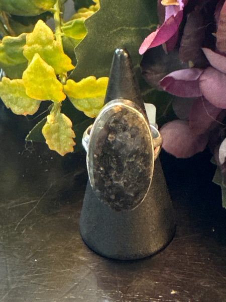 Silver .925 Nuummite Ring (162) – Ancient Power & Self-Mastery Crystal Jewelry