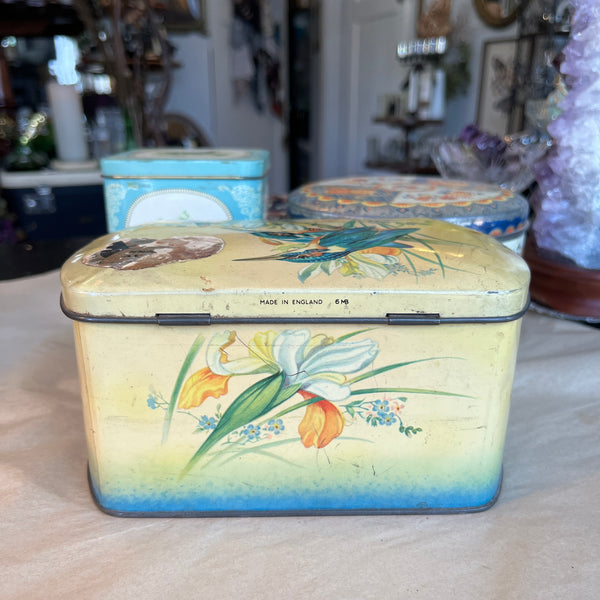 Vintage Hummingbird Gray & Dunn Biscuits Tin