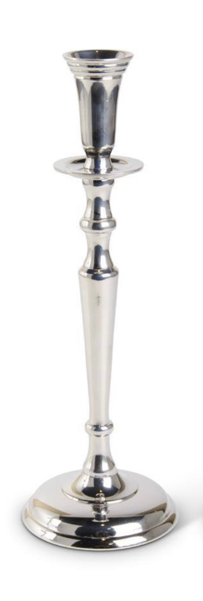Polished Silver Traditional Candlesticks