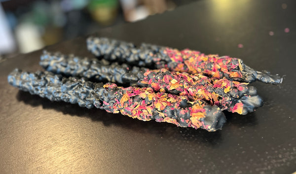 Hag Tapers ~ Rose & Charcoal