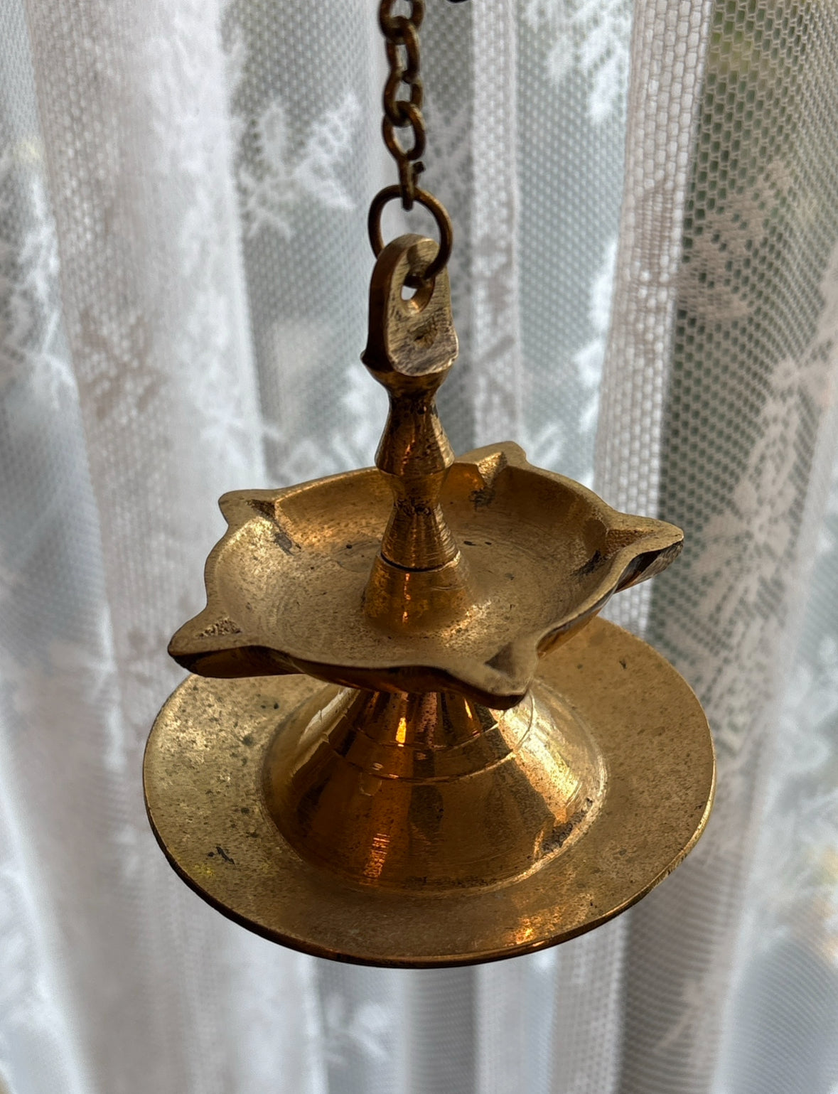 Small Brass Hanging Burner