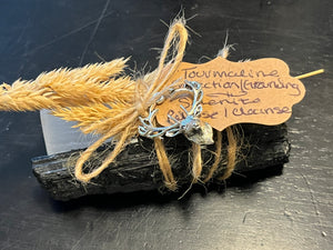 Tourmaline Rough Stones w/ Selenite