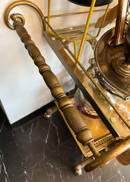 1950s Baroque Style Brass Bar Cart