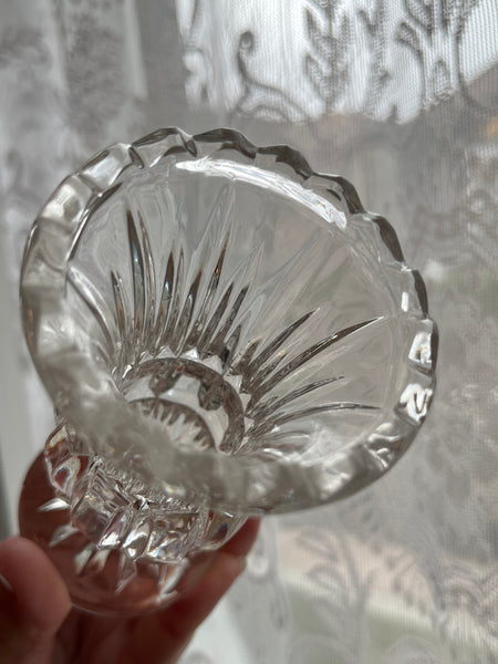 Vintage Crystal Vase 4.5”