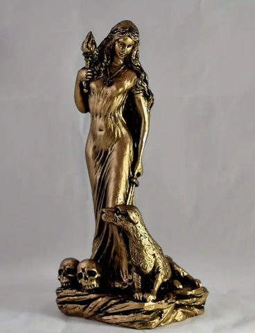 Hecate Goddess Statue Gold