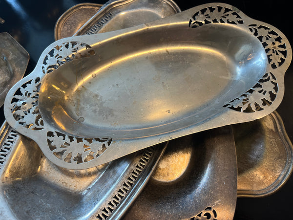 Vintage Silver Plated Rectangular Offering Tray