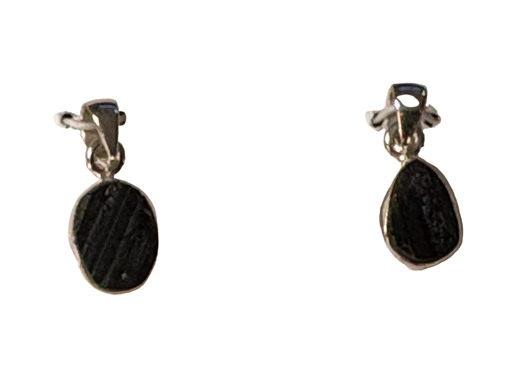 Black Tourmaline Raw .925 Sterling Silver Pendant – Raw Protection & Grounding Crystal Jewelry