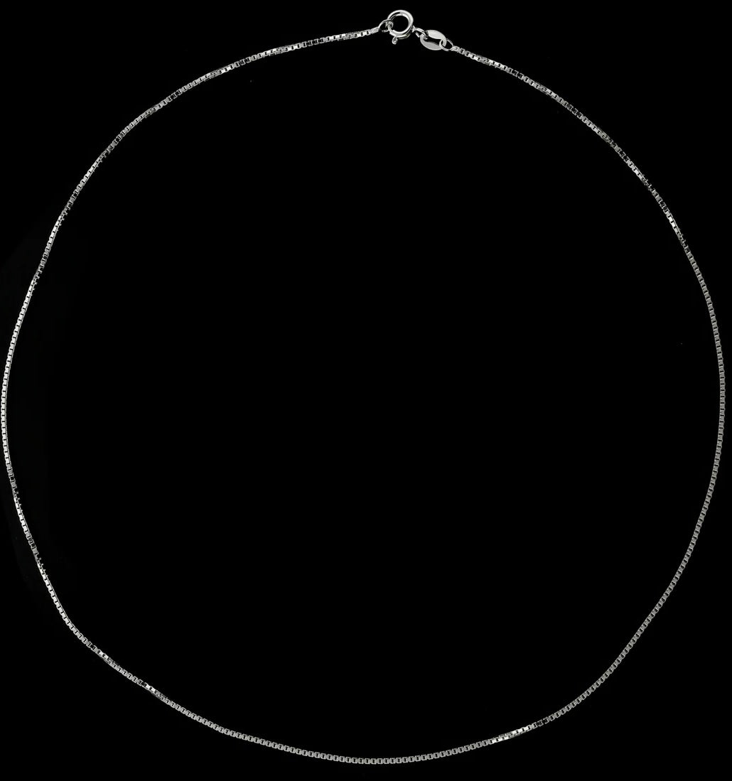 Sterling Silver Chain "Box Style" 022 - 18" Long