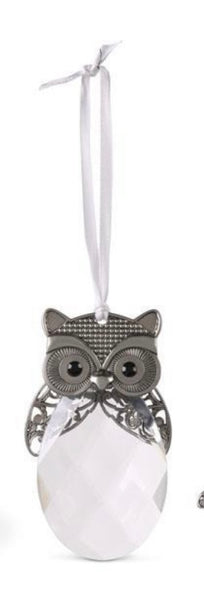 Assorted Owl Ornaments w/Crystal & Metal (4 Styles)