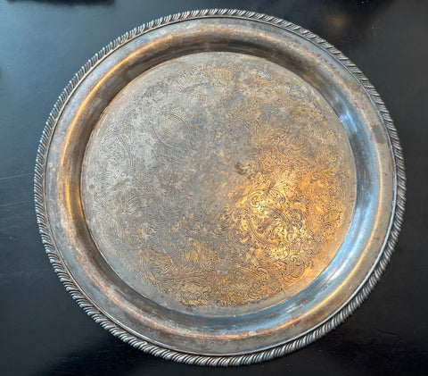 Vintage W. M  Rogers Silver Plated Offering Tray