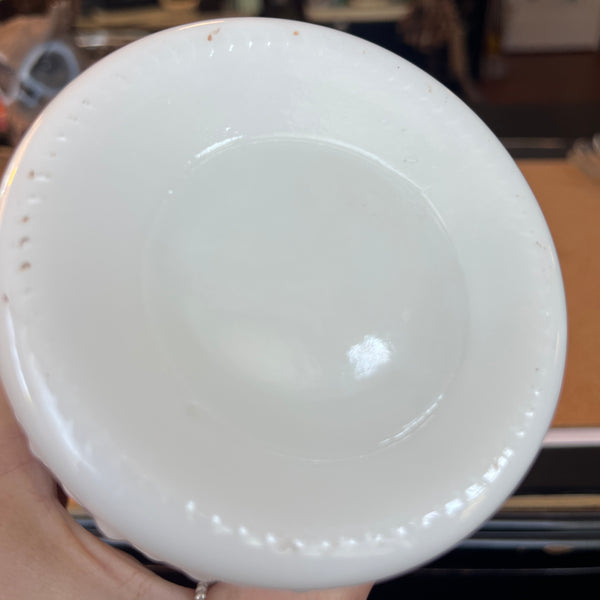 Vintage Hobnail Milk Glass Jar/ Vase