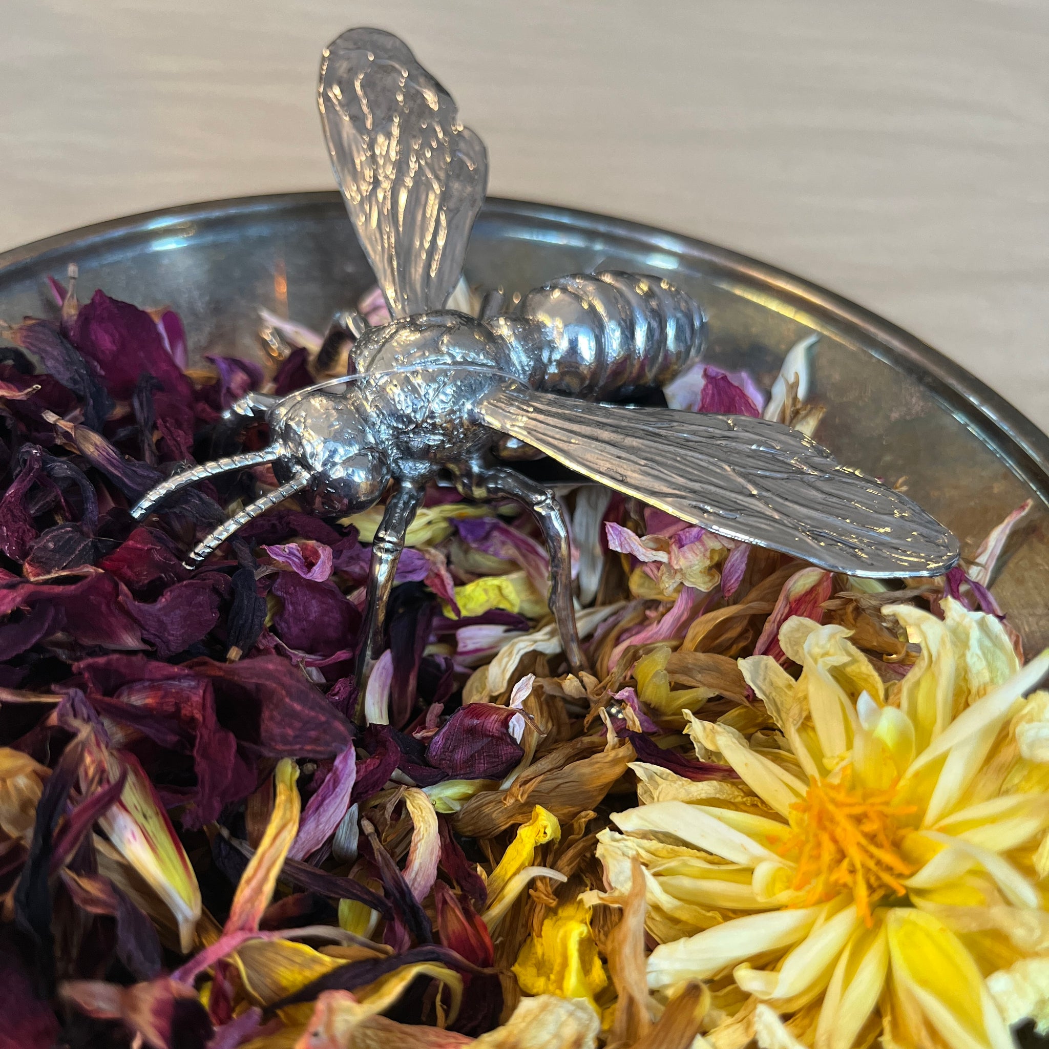 Silver Metal Bee