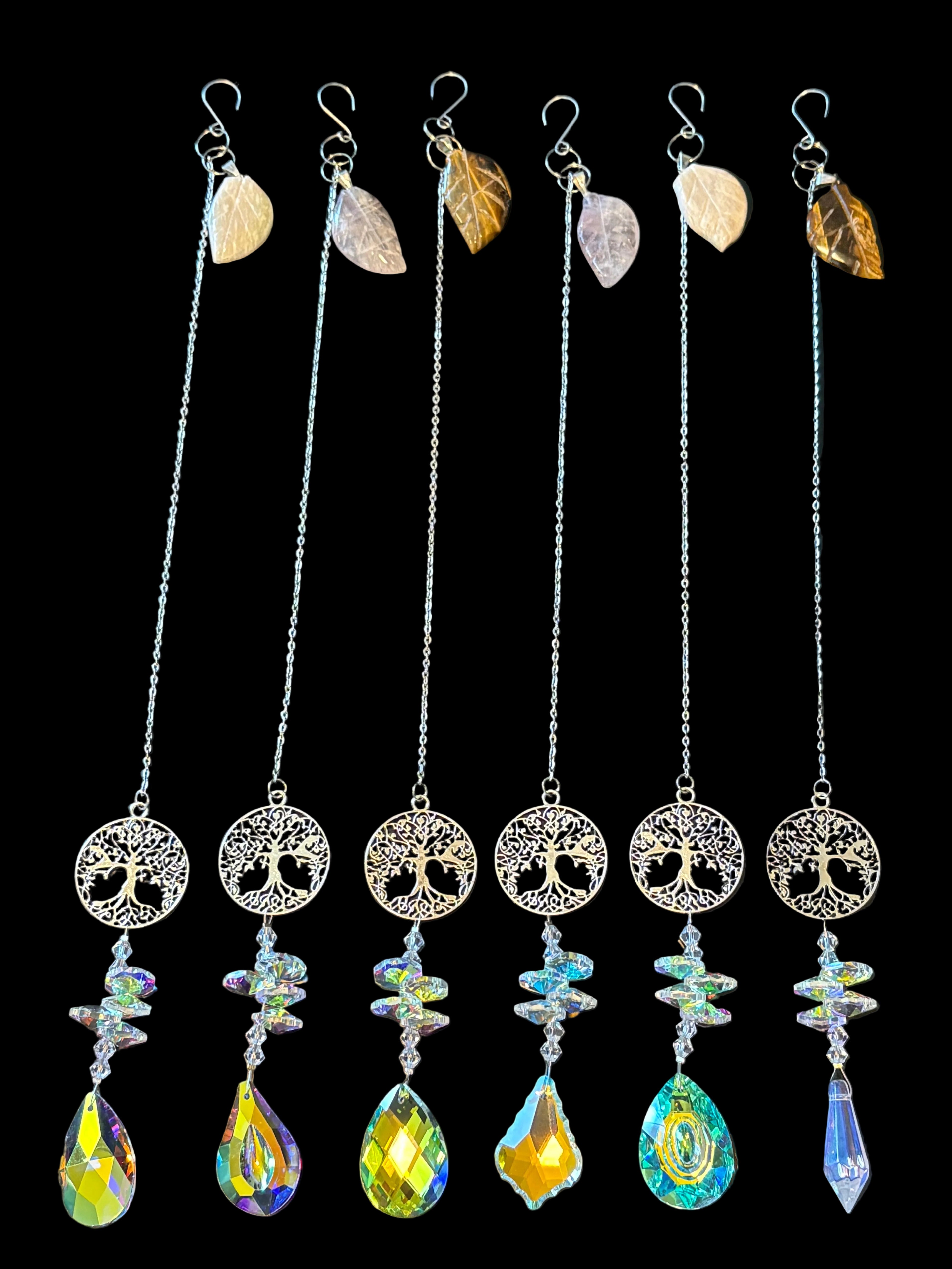 Silver Crystal Suncatcher w/ Tree of Life