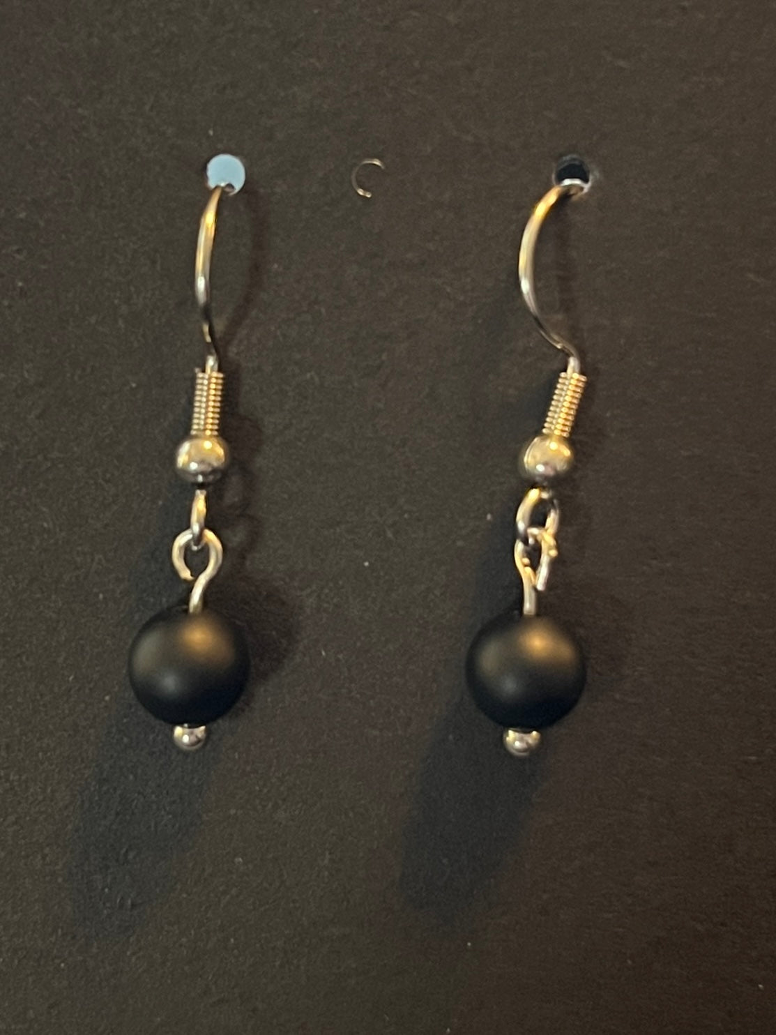 Black Agate Earrings by Brent McMaster