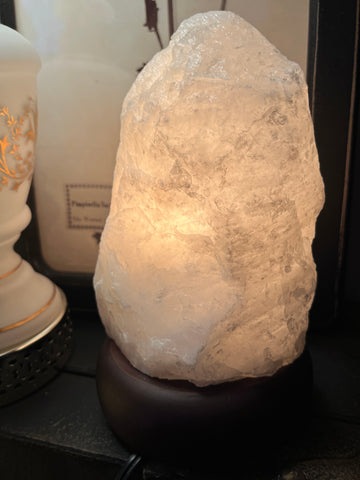 White Quartz Rough Lamp