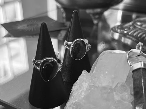 Silver .925 Tourmalinated Quartz Ring (201)