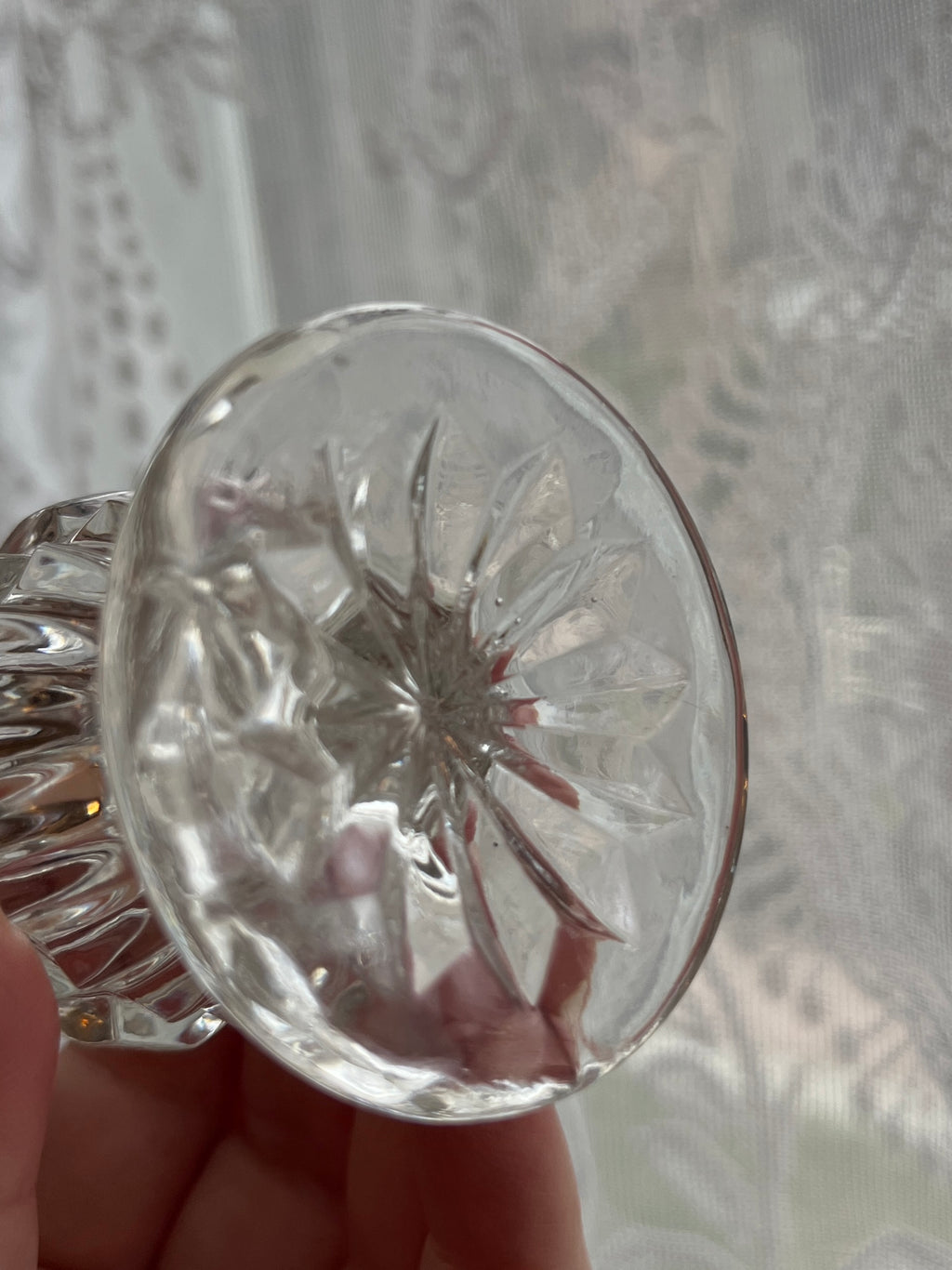 Vintage Crystal Vase 4.5”