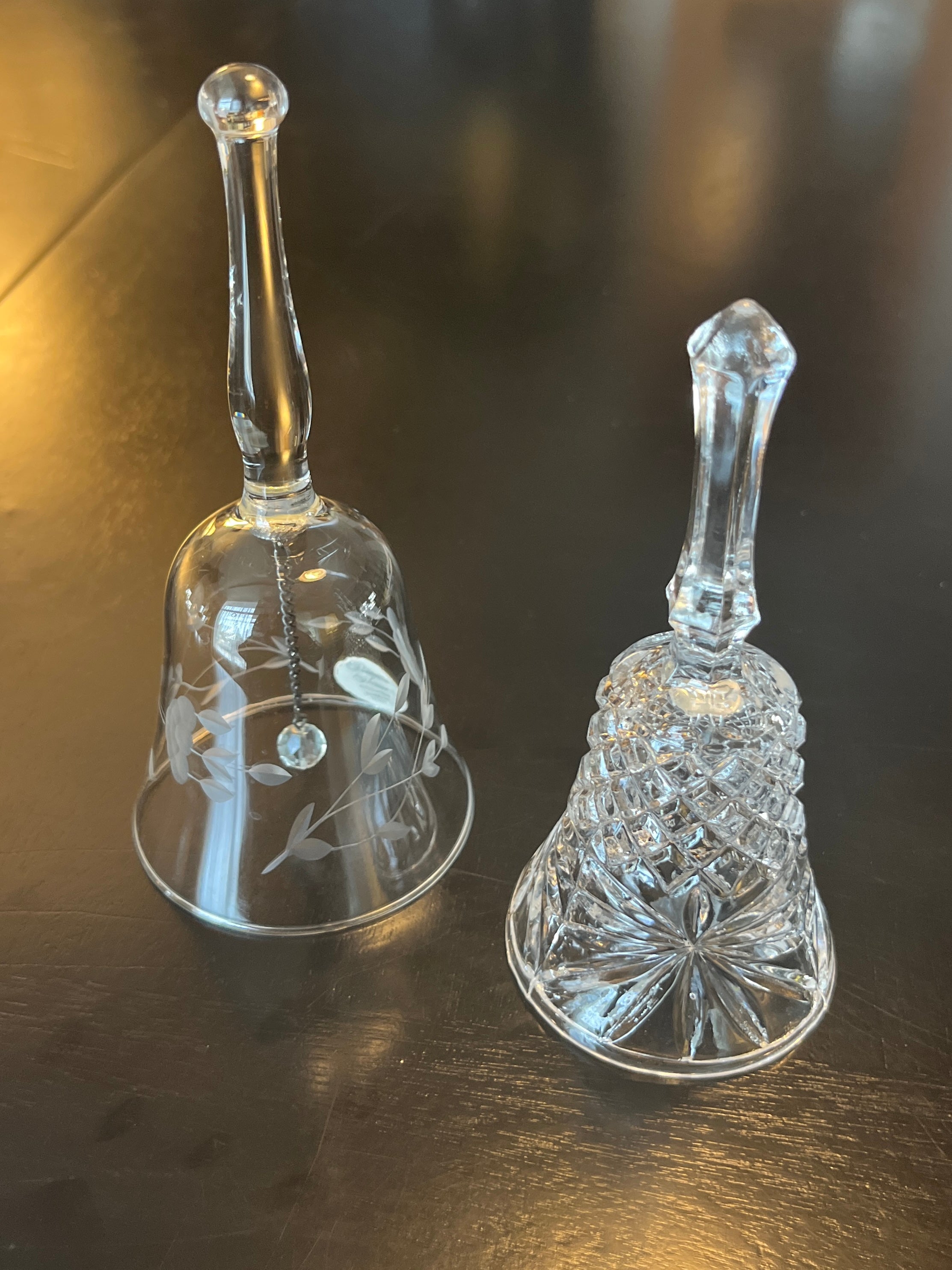 Vintage Princess House France Heritage Corn Flower Crystal Bell