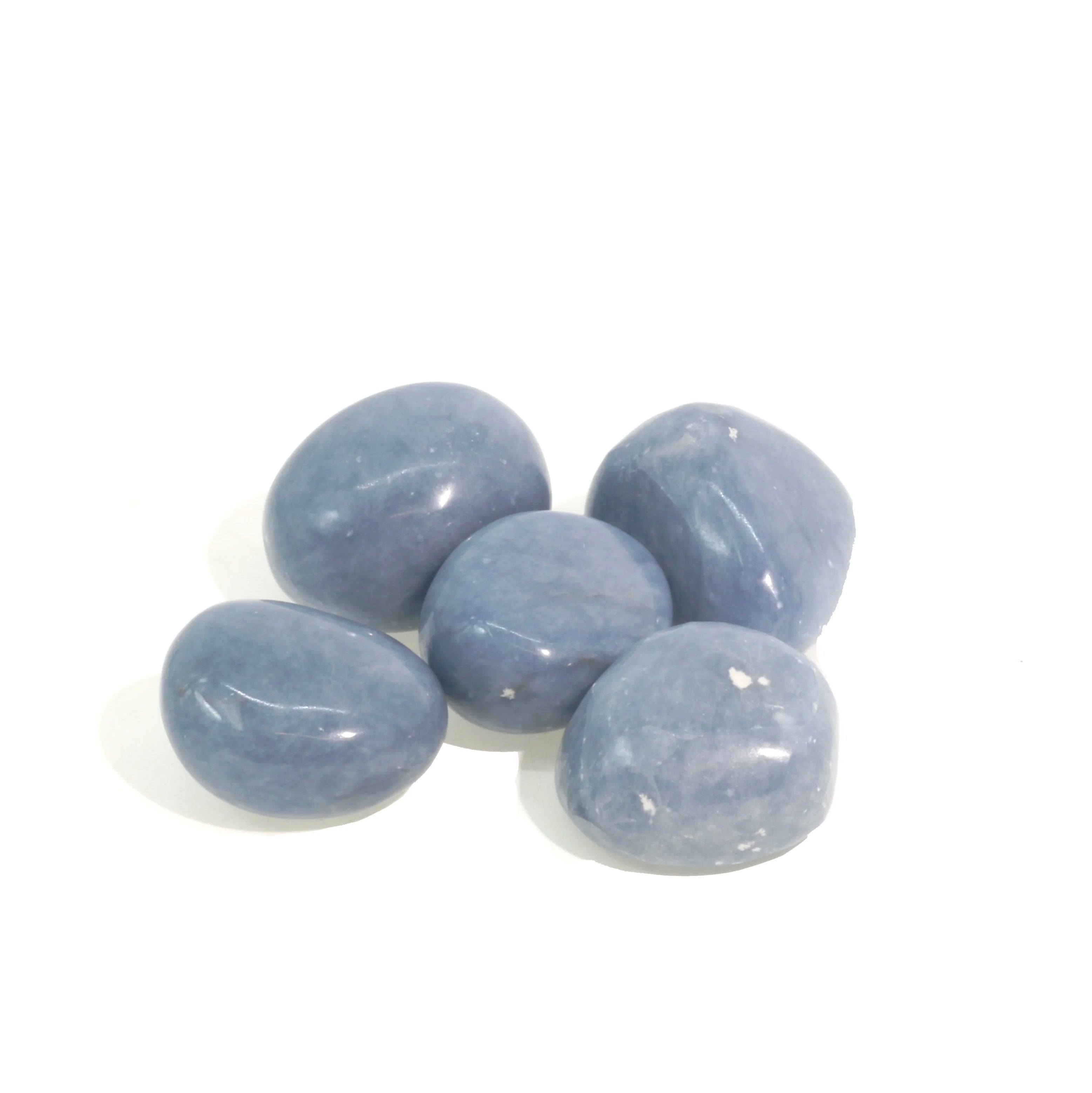 Angelite Tumbled Stone – Peace & Angelic Connection Healing Crystal
