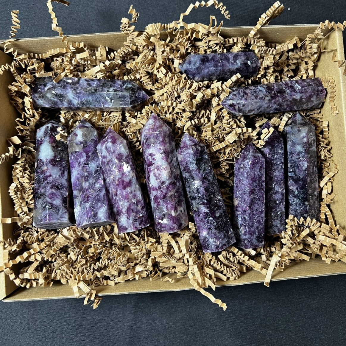 Lepidolite & Purple Mica Generator Tower – Calm & Emotional Balance Healing Crystal