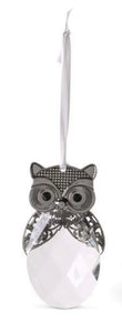 Assorted Owl Ornaments w/Crystal & Metal (4 Styles)