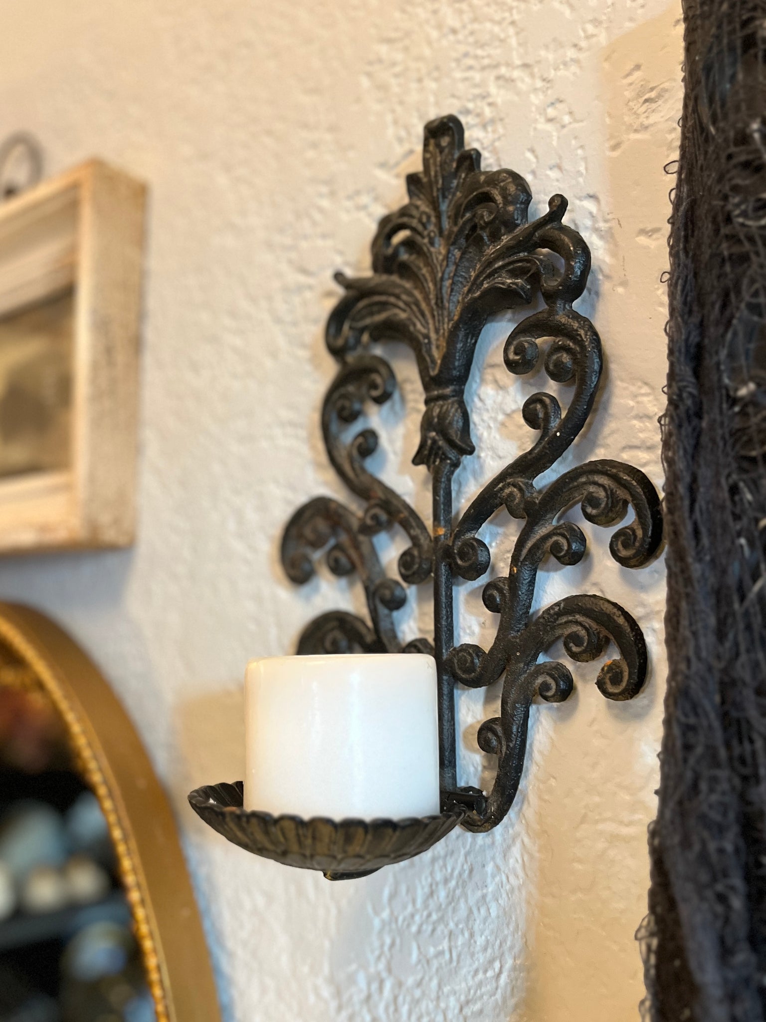 Wrought Iron Wall Sconce