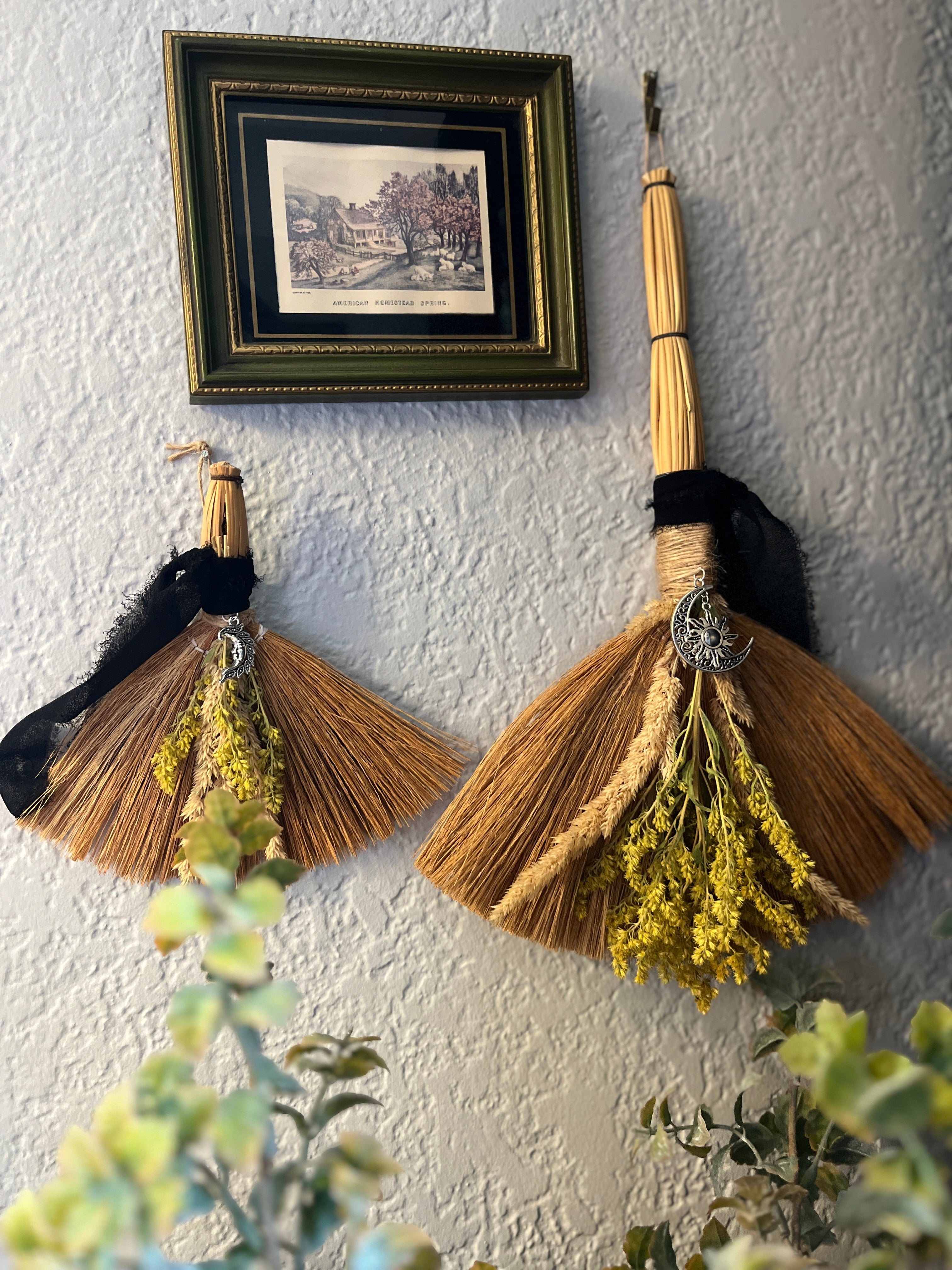 Vintage Besom w/ Goldenrod