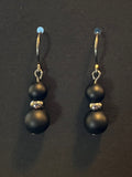 Black Agate Earrings by Brent McMaster