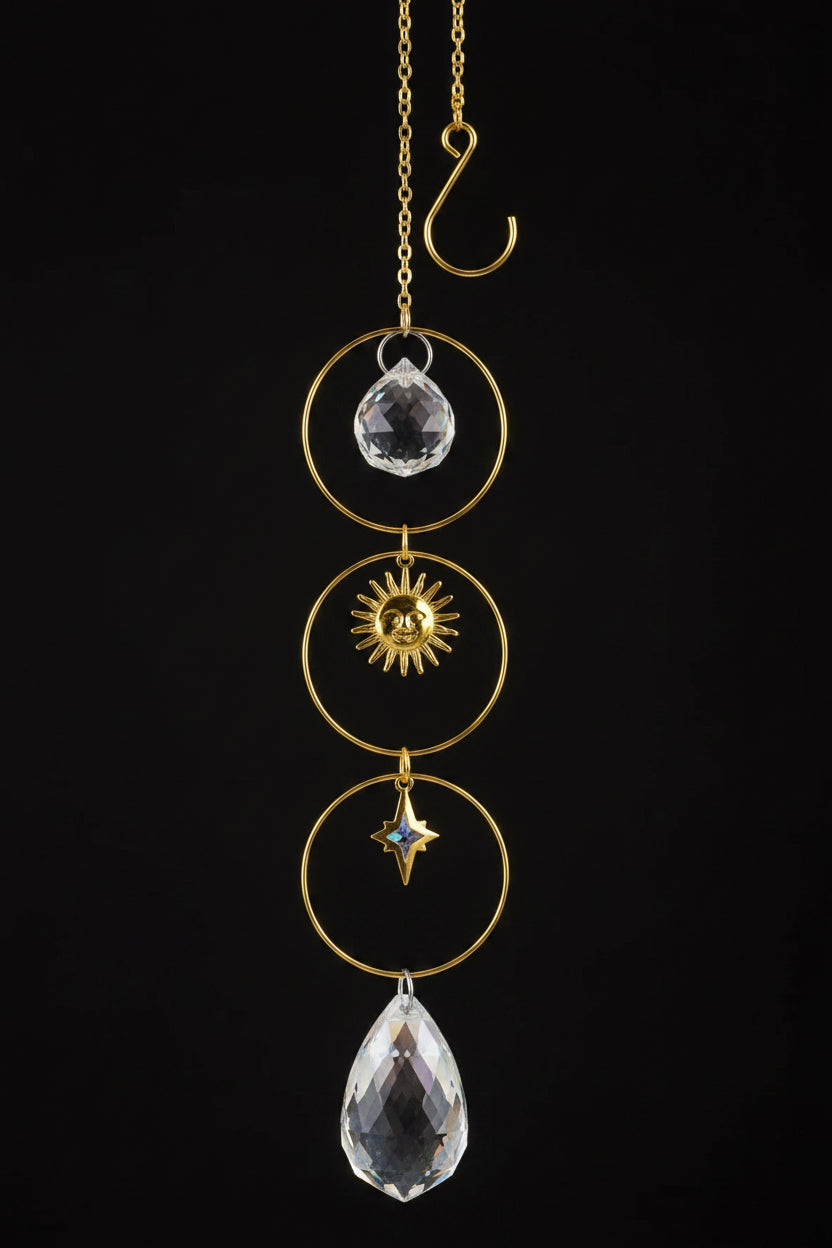 Gold Crystal Suncatcher