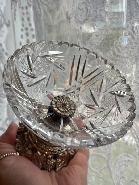 Vintage Bohemian Starburst Compote Bowl