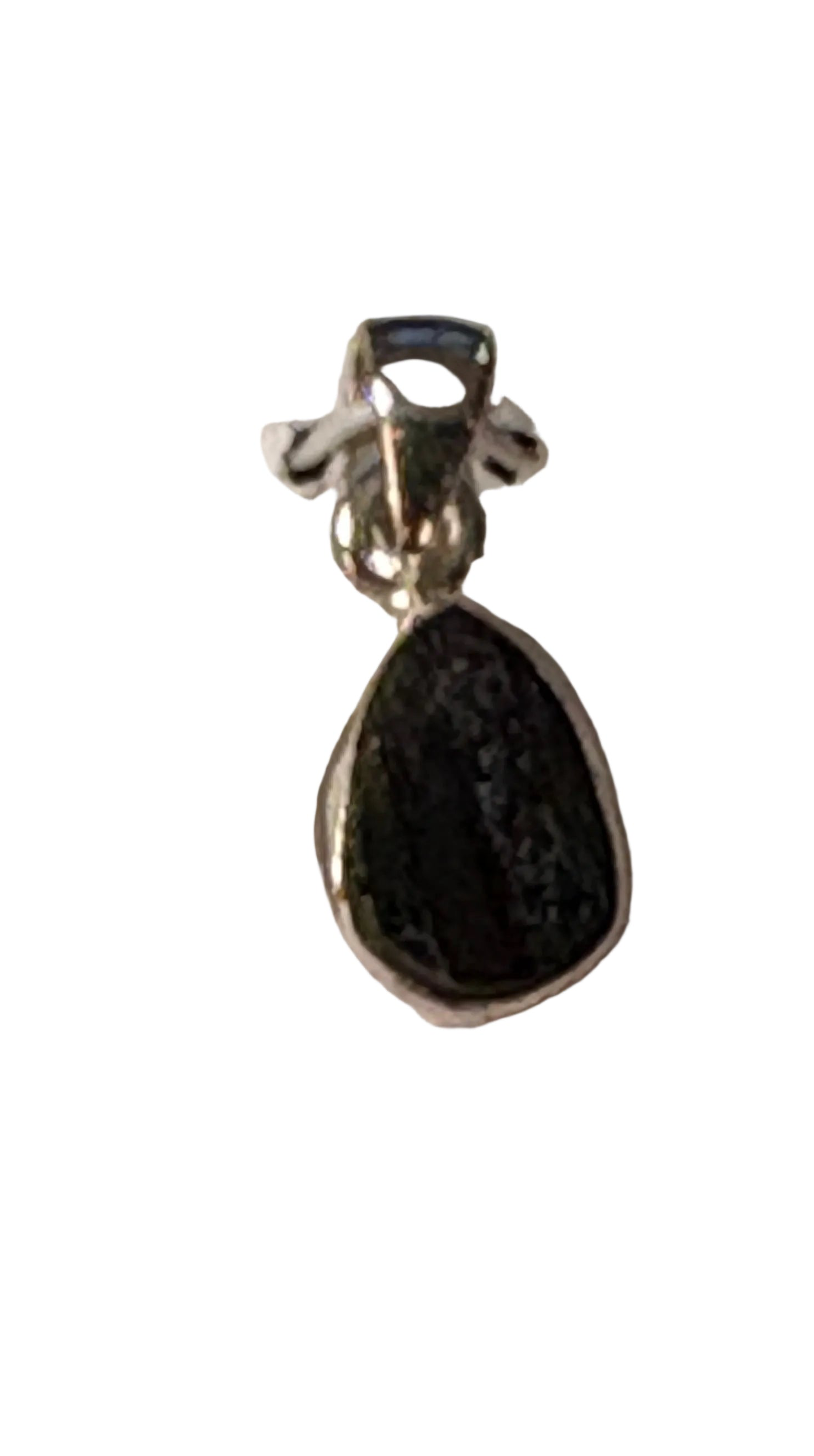 Black Tourmaline Raw .925 Sterling Silver Pendant – Raw Protection & Grounding Crystal Jewelry