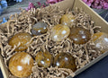 Golden Healer Palm Stone – Universal Healing & High Vibration Crystal