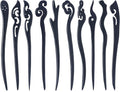 Ebony Wooden Hair Sticks