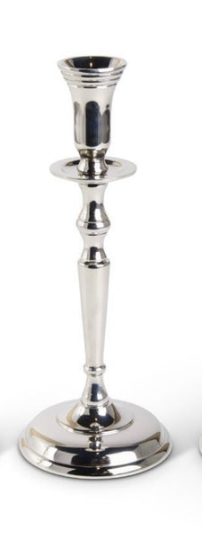 Polished Silver Traditional Candlesticks