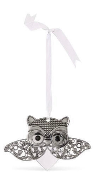 Assorted Owl Ornaments w/Crystal & Metal (4 Styles)