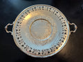 Vintage Silver Plated Offering Tray w/ Handles 9.5"