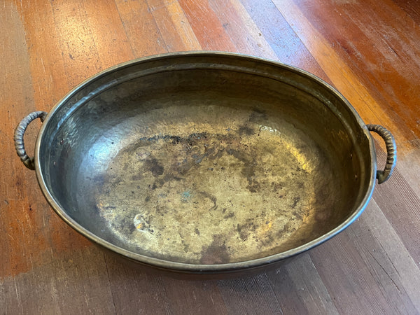 Footed Brass/ Cauldron Planter X Large Double