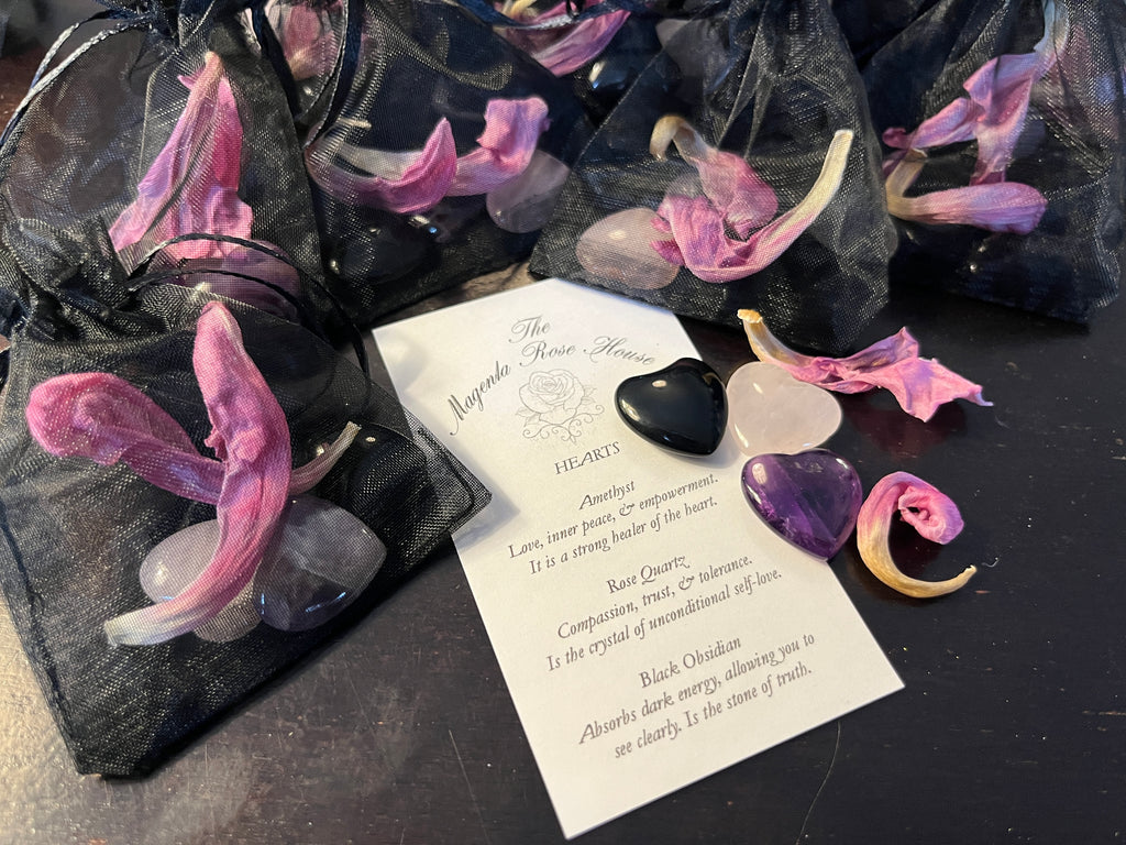 Hearts Pouch w/ Black Candle