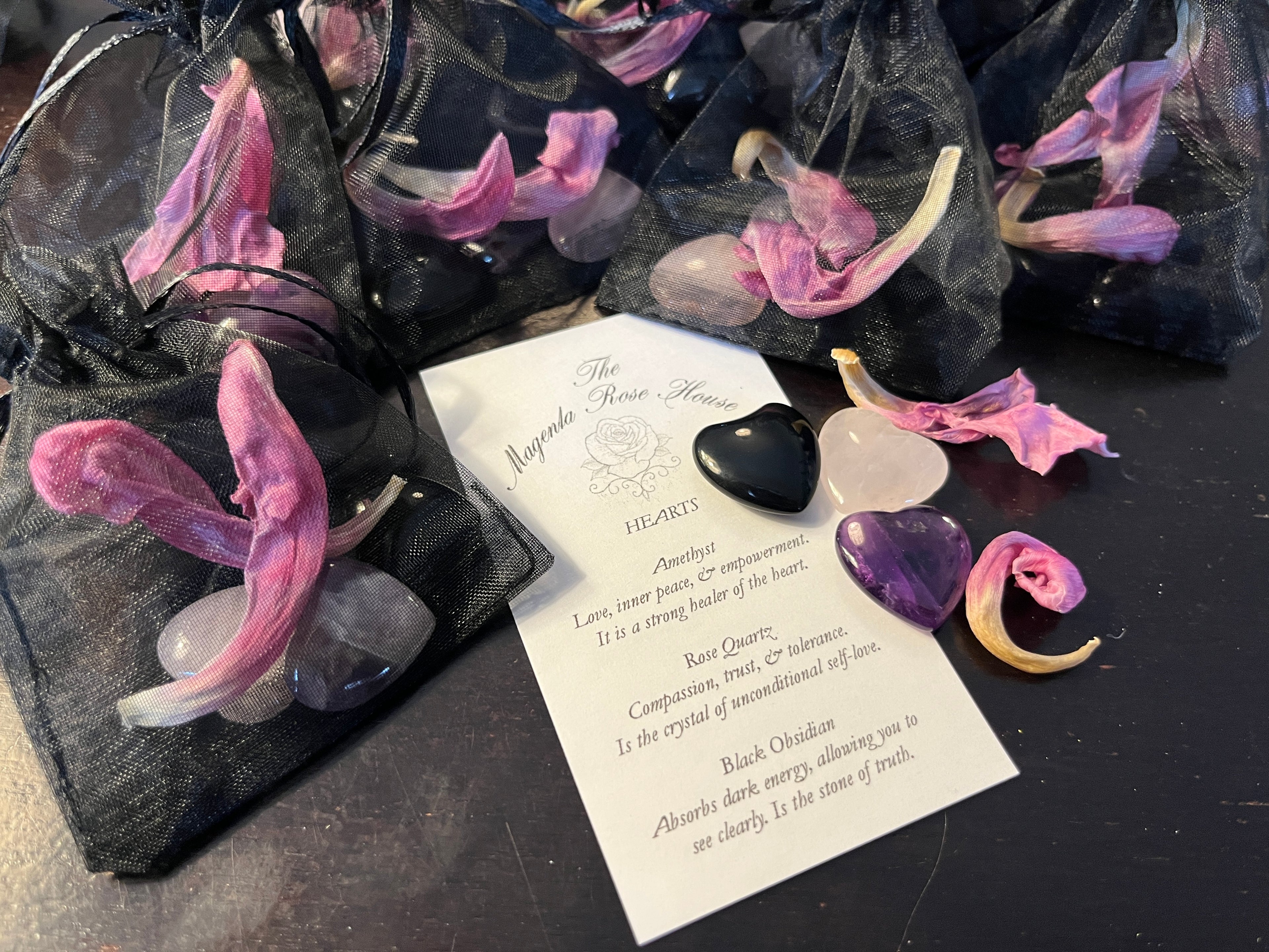 Hearts Pouch w/ Black Candle