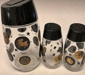 VAN PAK Zodiac black gold salt pepper sugar