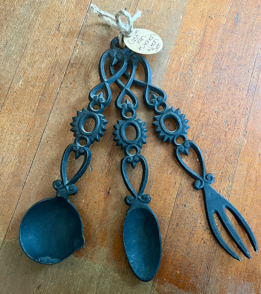 Cast Iron Spoon & Ladle Set