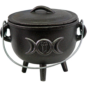 Cauldron Moon Goddess Cast Iron 4.5”