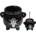 Cauldron Ceramic Mini Triple Moon Goddess 2.5”