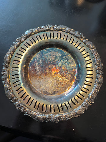 Heirloom Plate Sheffield Reproduction Silver Dish 7.5"