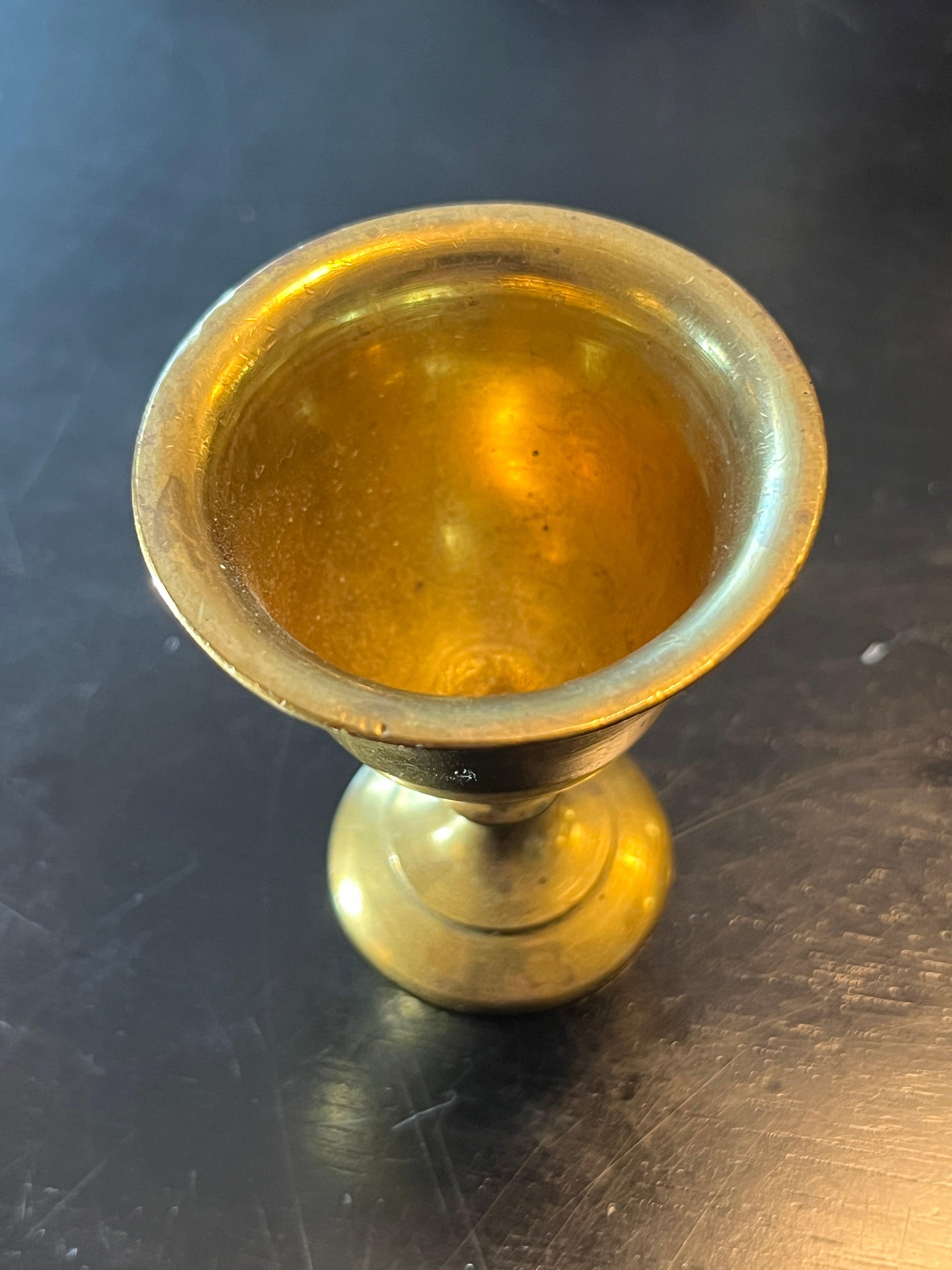 Vintage Brass Chalice 2.5"