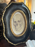 Ornate Oval Black and Gold Photo Frame