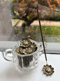 Antique Metal Flower Incense Holder