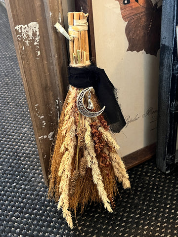 Vintage Besom w/ Bitter Dock & Phalaris Grass