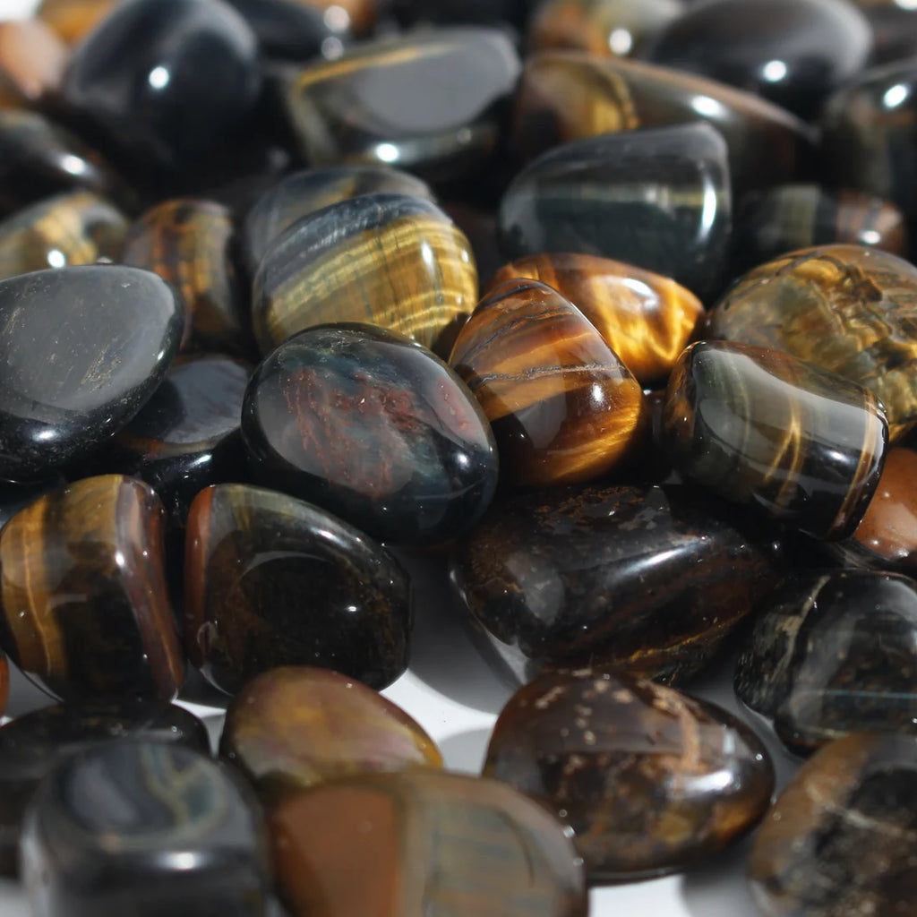 Tigers Eye Blue & Gold Tumbled Stone – Confidence, Power & Self Esteem