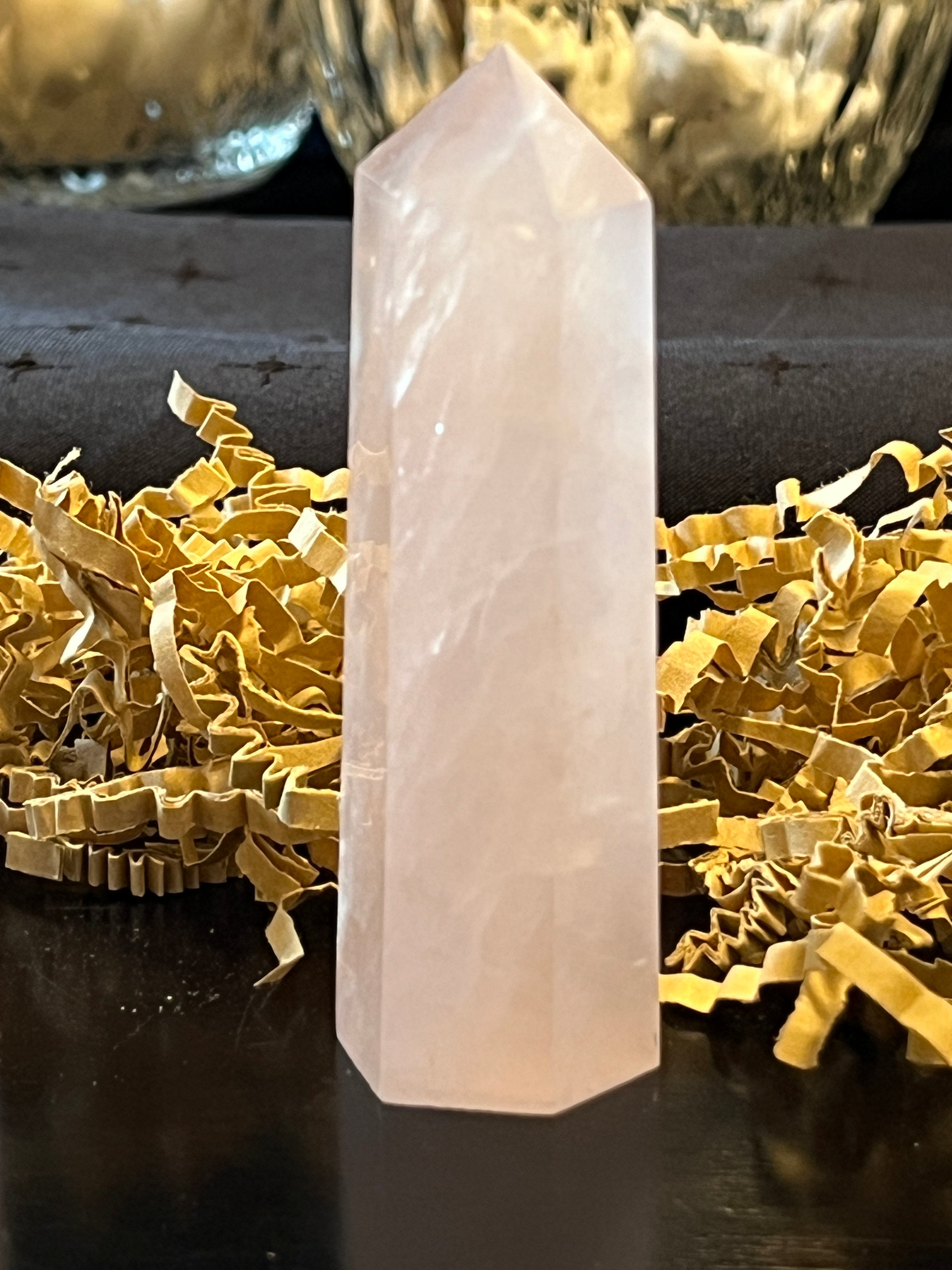 Rose Quartz Generator Tower – Love & Self-Compassion Healing Crystal (Set 1)